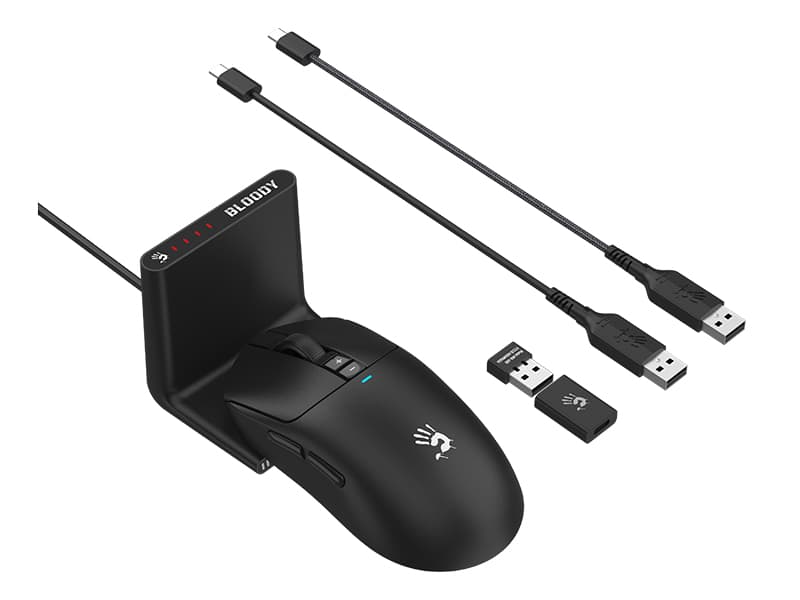 A4TECH BLOODY R72 PRO DUO - Brezžična gaming miška 2,4G+USB 3
