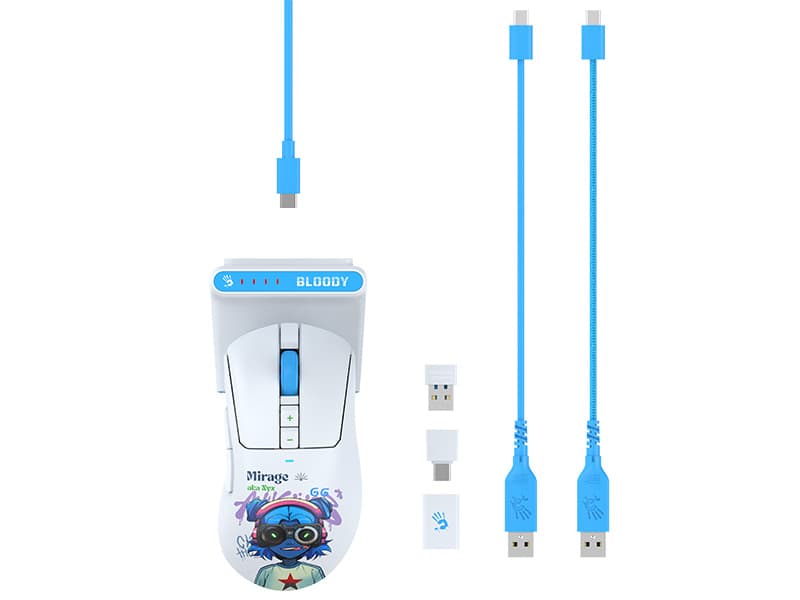 A4TECH BLOODY R73 ULTRA DUO - Brezžična gaming miška 2,4G+USB (Nyx Mirage) 2