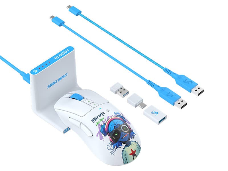 A4TECH BLOODY R73 ULTRA DUO - Brezžična gaming miška 2,4G+USB (Nyx Mirage) 3