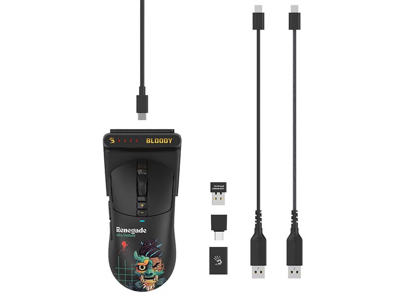 A4TECH BLOODY R72 ULTRA DUO - Brezžična gaming miška 2,4G+USB (Renegade Midnight) 3