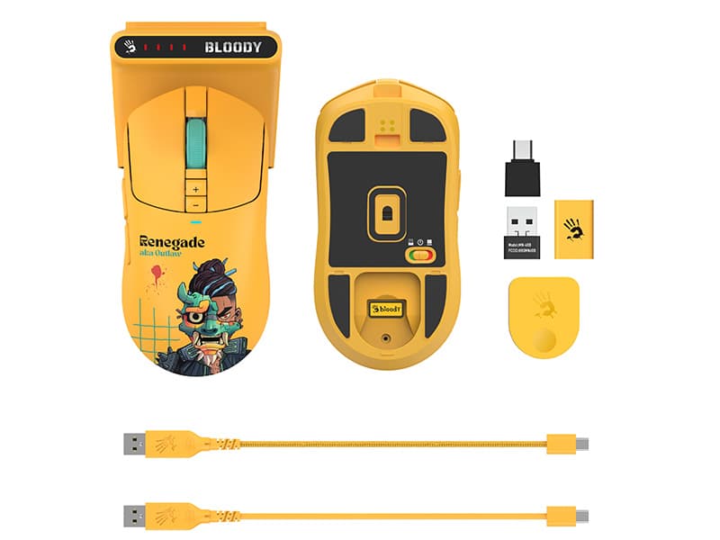 A4TECH Bloody R72 ULTRA DUO miš, WRLS 2.4G+USB Renegade Sunset 2