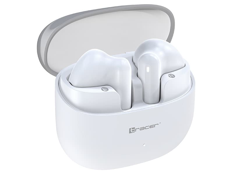 TRACER T12 TWS slušalke, Bluetooth 5.4, bele