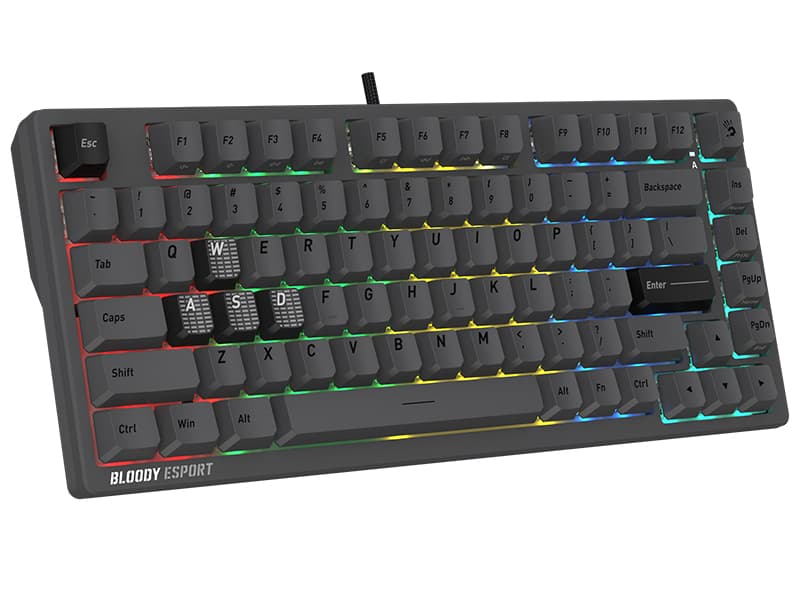 A4TECH Tipkovnica Bloody MS76, USB, magnetni, Iron Grey 4