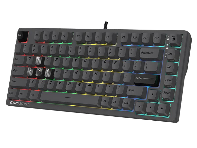 A4TECH Tipkovnica Bloody MS76, USB, magnetni, Iron Grey 5