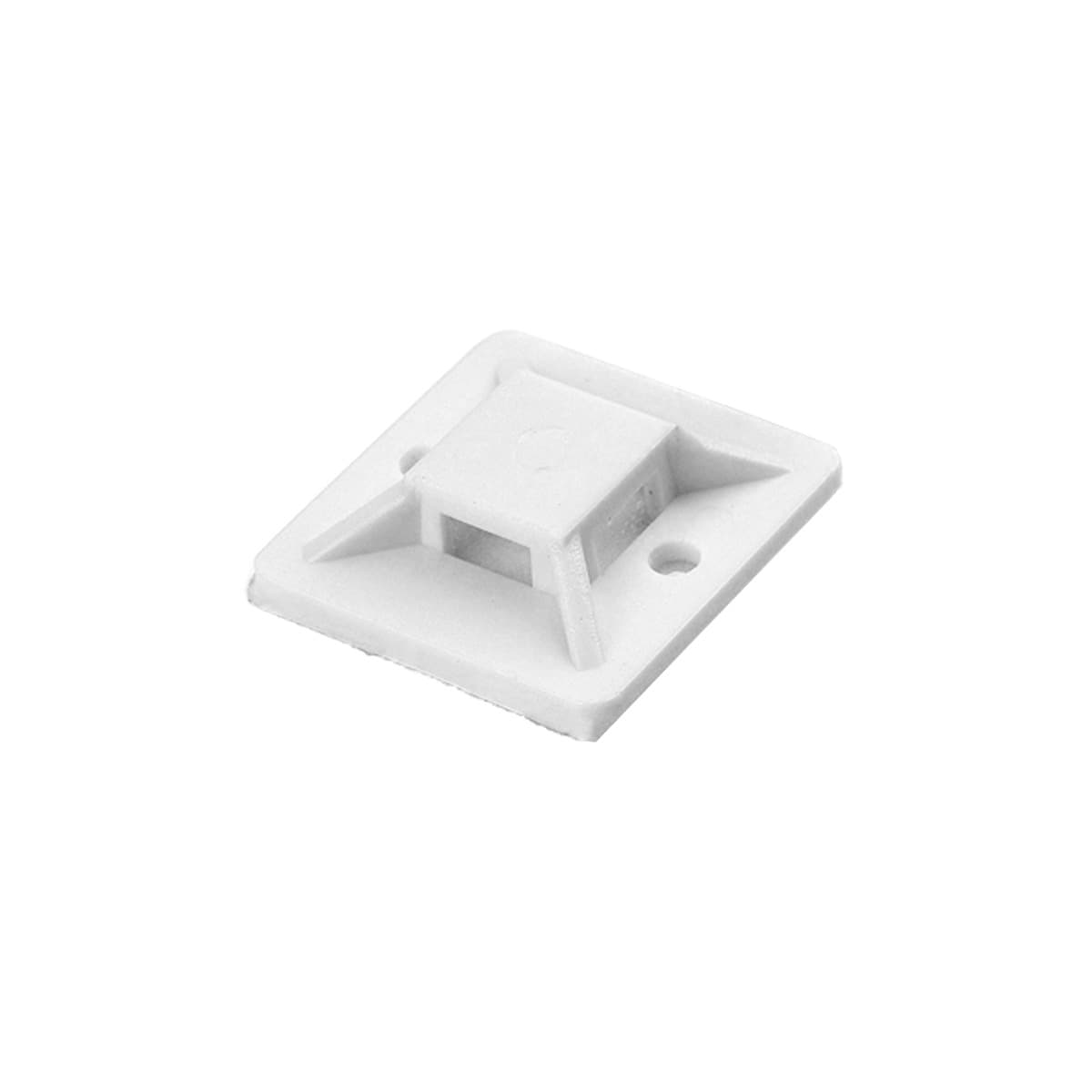 Orno samolepilni nosilec za kabelske vezice, 30x30 mm, bel, 50 kosov
