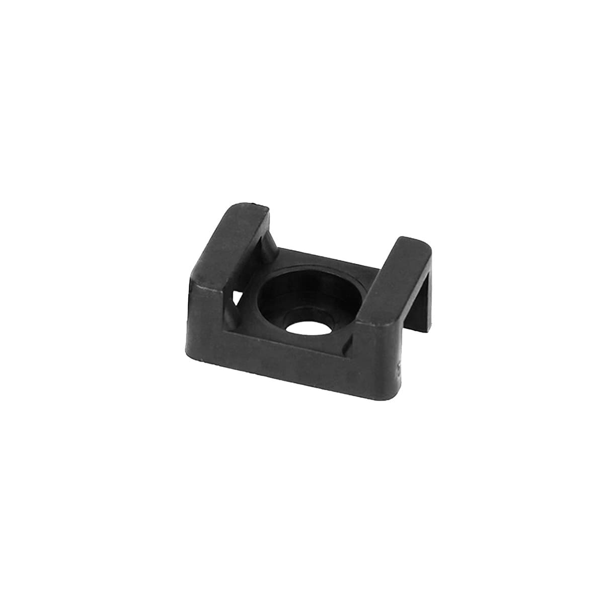 Orno sedlasti nosilec za kabelske vezice, 22x16 mm, črn, 100 kosov
