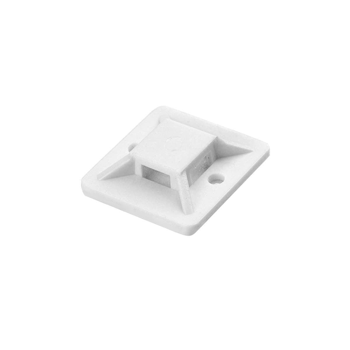 Orno samolepilni nosilec za kabelske vezice, 30x30 mm, bel, 10 kosov