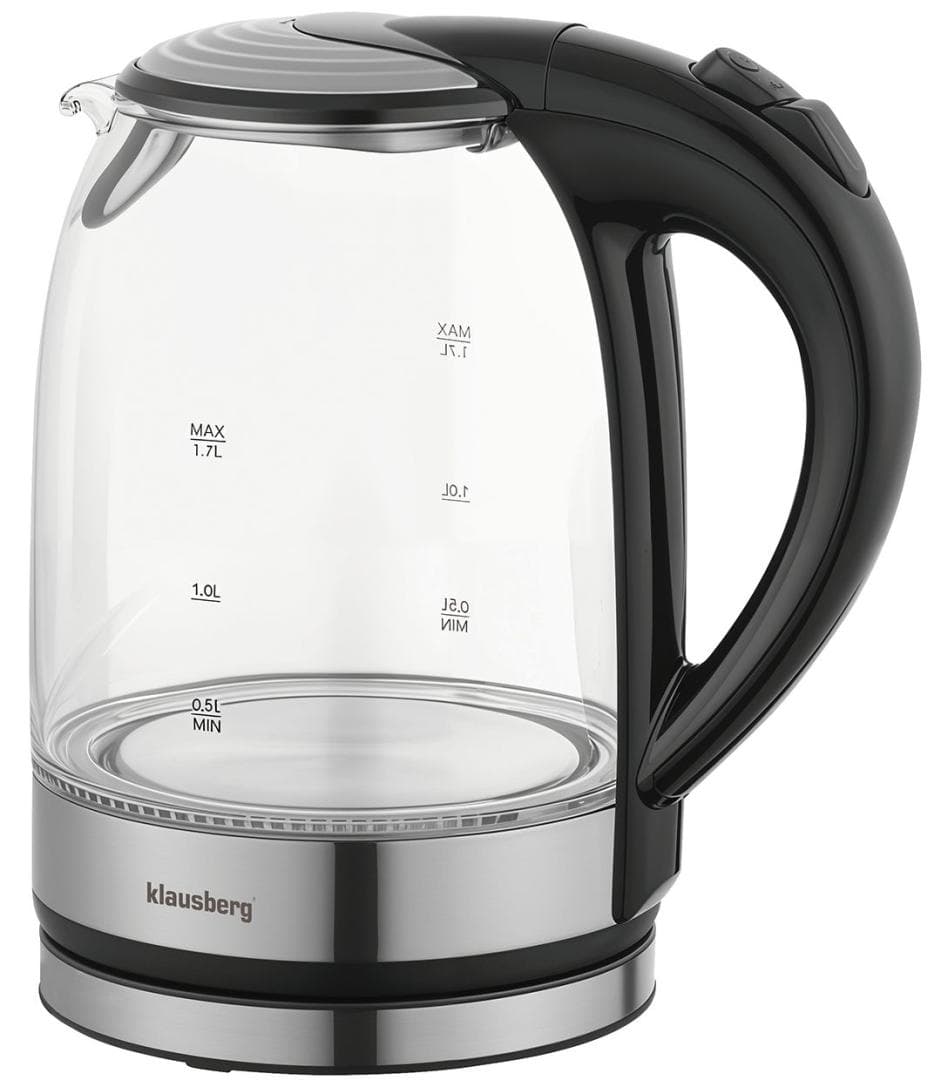 Klausberg grelnik vode KB-7886, steklen, LED, 1,7l