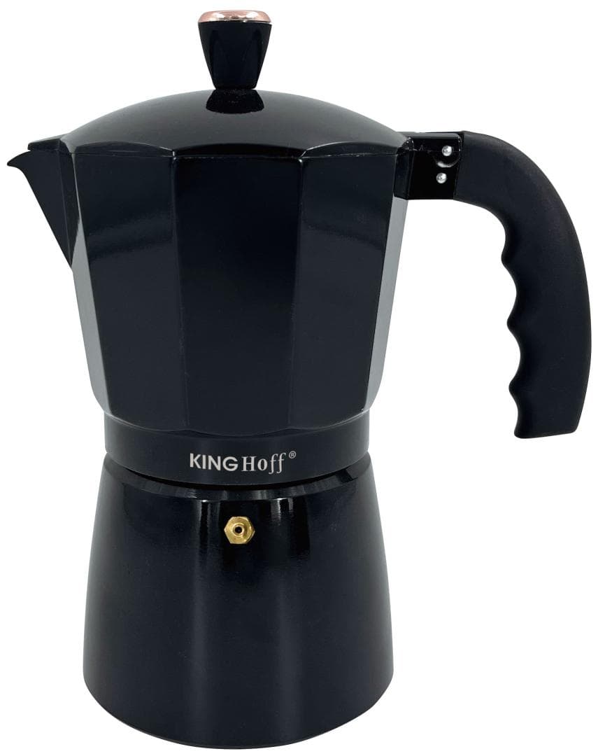 Kavos aparat za espresso KING Hoff KH-1884, 9 skodelic, aluminij, črn/rose gold