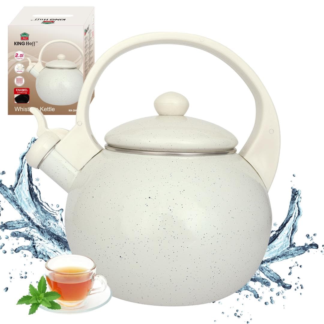 KingHoff KH-2040 Emajliran lonec za vodo, bež, 2.2L 3