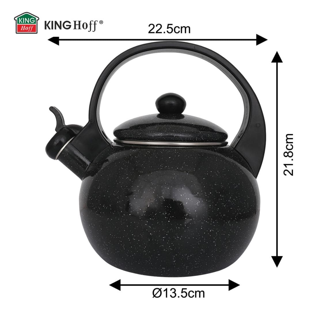 KingHoff KH-2039 Emajliran lonec za vodo, črn, 2.2L 5