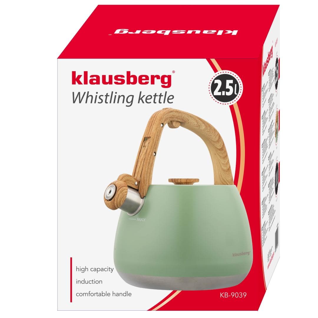 Kuhinjski lonec s piščalko Klausberg, pistacija, 2,5 l 8