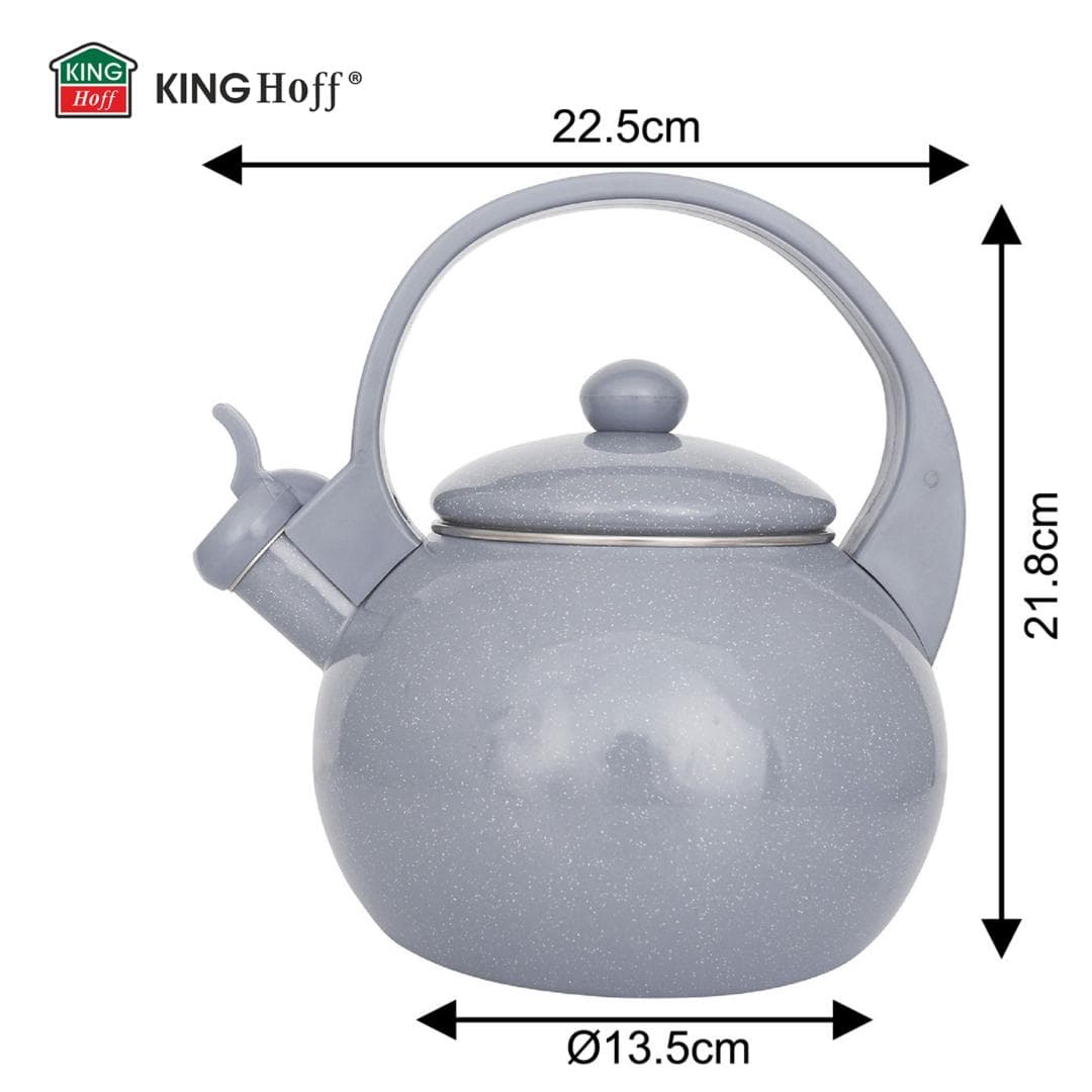 KingHoff KH-2079 Emajliran lonec za vodo, siv, 2.2L 6
