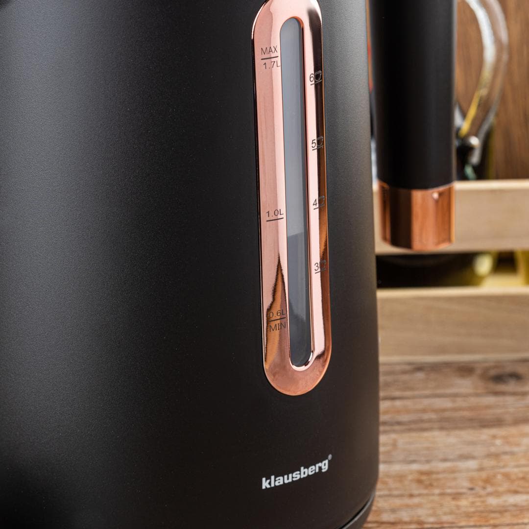 Klausberg grelnik vode KB-7889, črn/rose gold, 1,7l 4