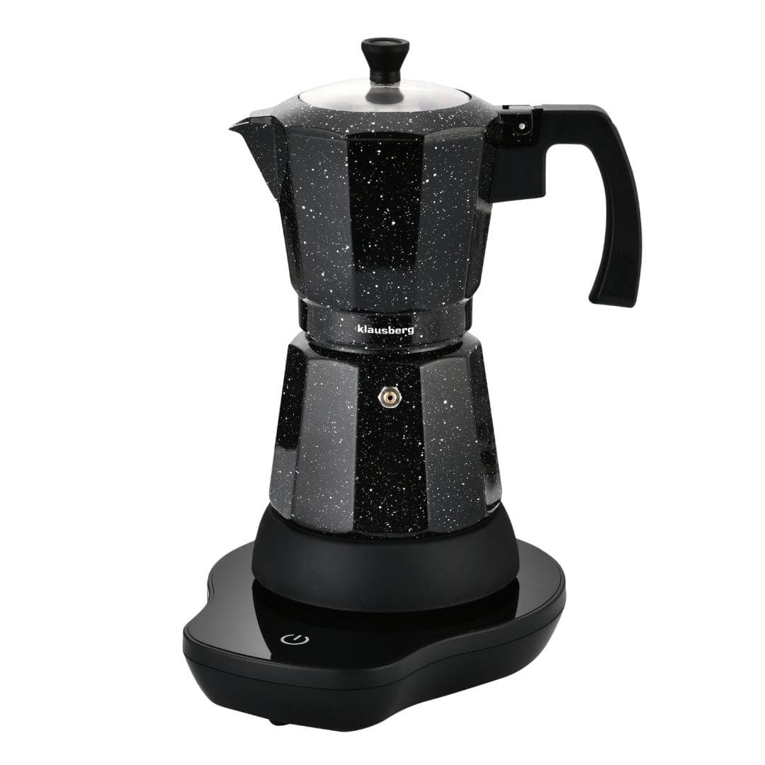 Električna kavna posoda za espresso 300 ml, črna, 500W, Klausberg