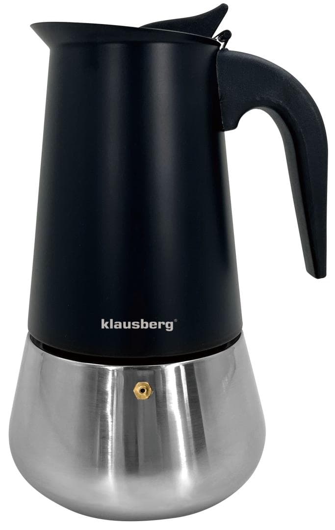 Kavos aparat za espresso Klausberg KB-7846, 9 skodelic, nerjaveče jeklo, črna/srebrna