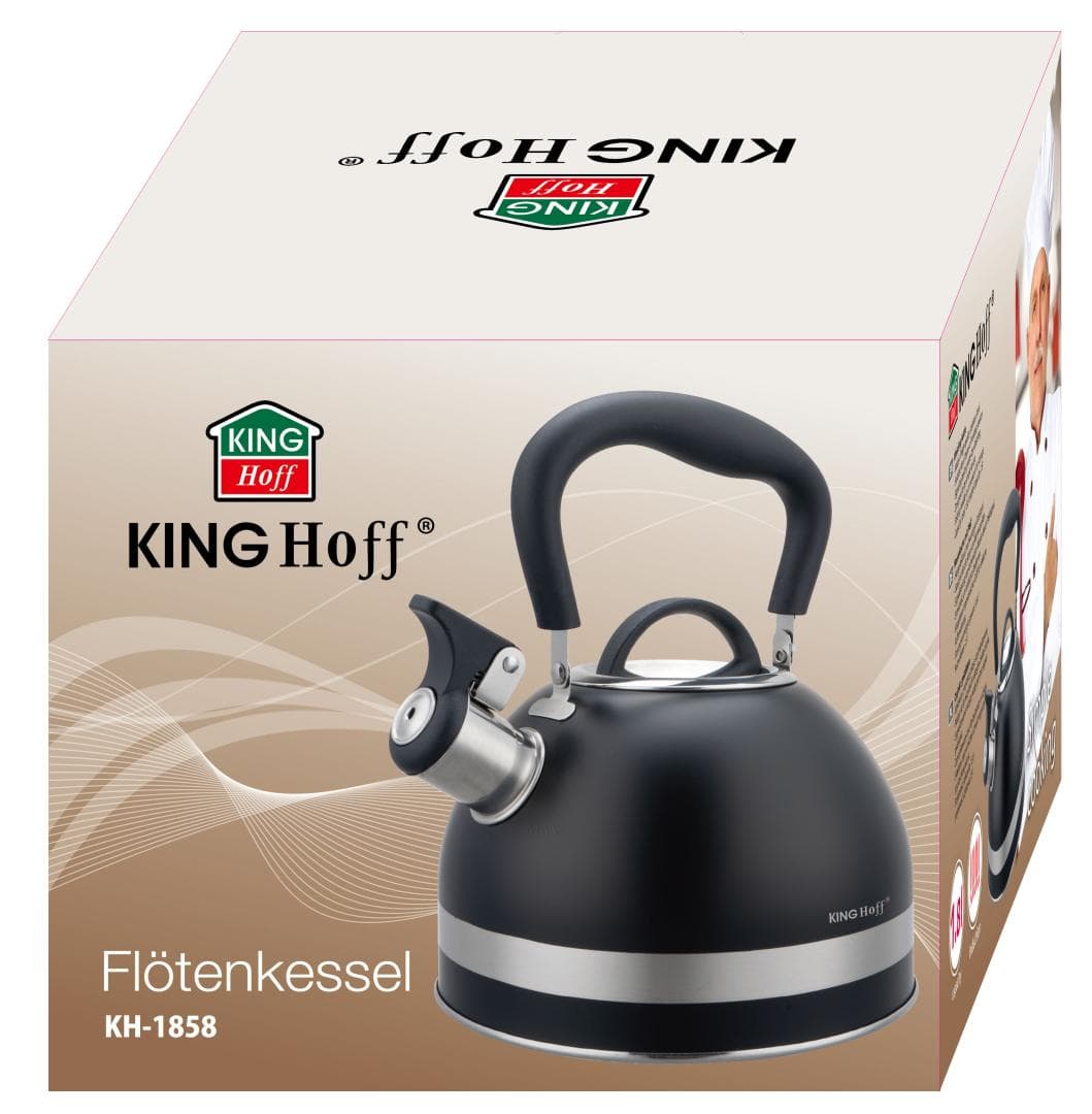 KING Hoff Kuhinjski lonec z piščalko, 1.8 L, nerjaveče jeklo, črn 4