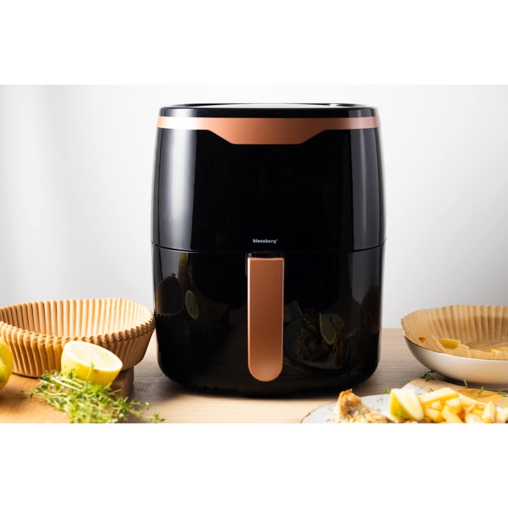 Klausberg Airfryer 4,5l, črno-zlata, 1400W 2
