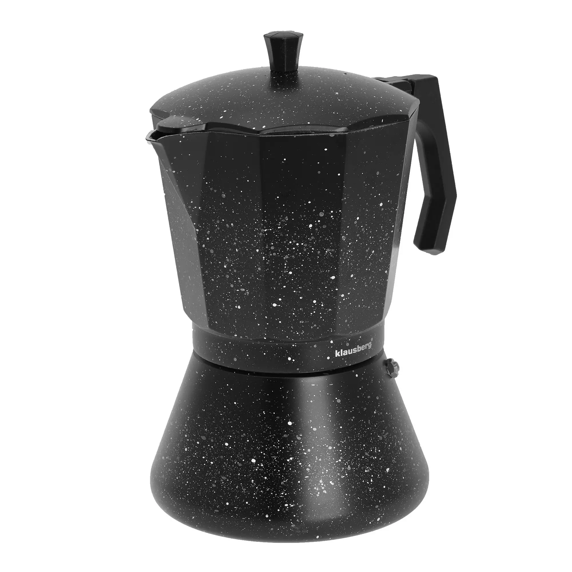 Kavna posoda za espresso Klausberg črni marmor, 12 skodelic