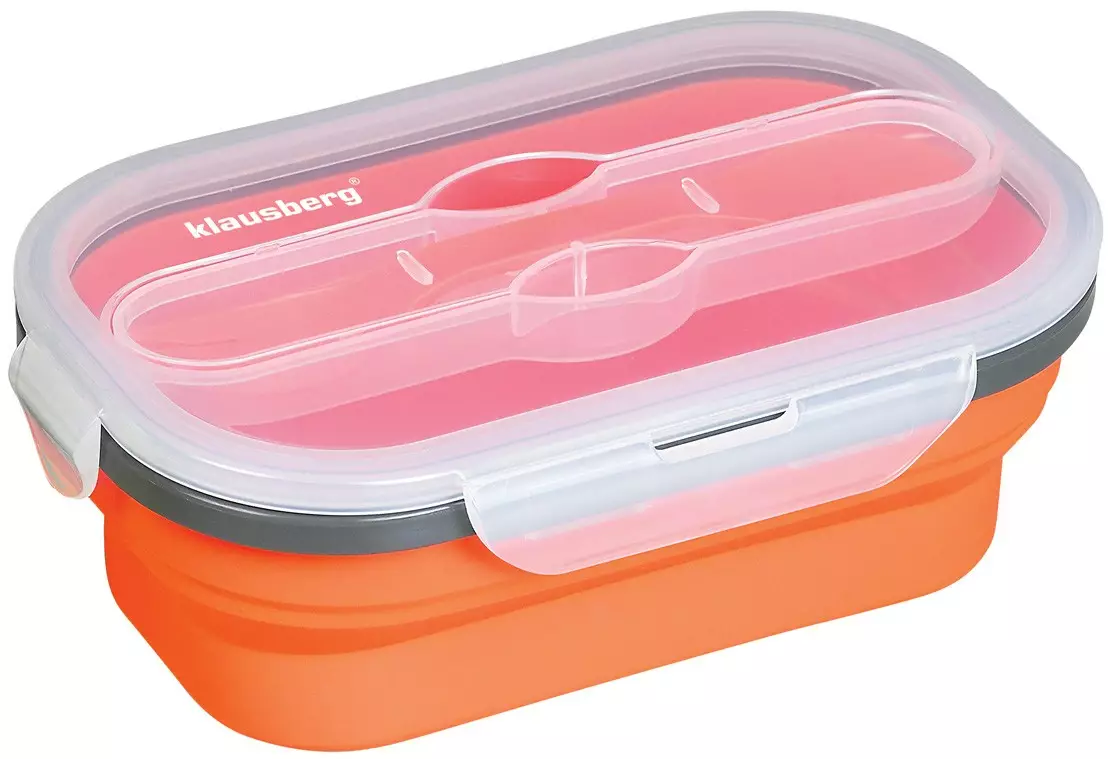 Zložljiv silikonski posoda za hrano (lunchbox) Klausberg, 800 ml