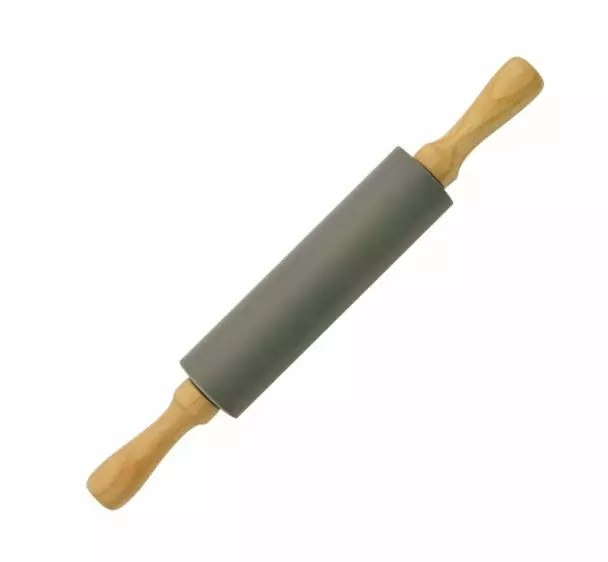 KING Hoff valjar za testo, silikon-les, siv, 39,5 cm