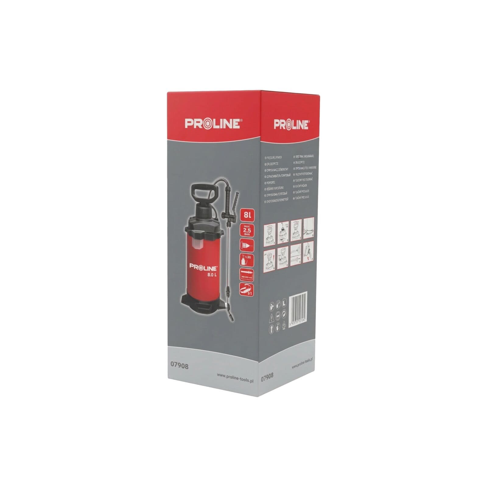 Pršilnik Proline 8 L, teleskopska lanca 490-880 mm