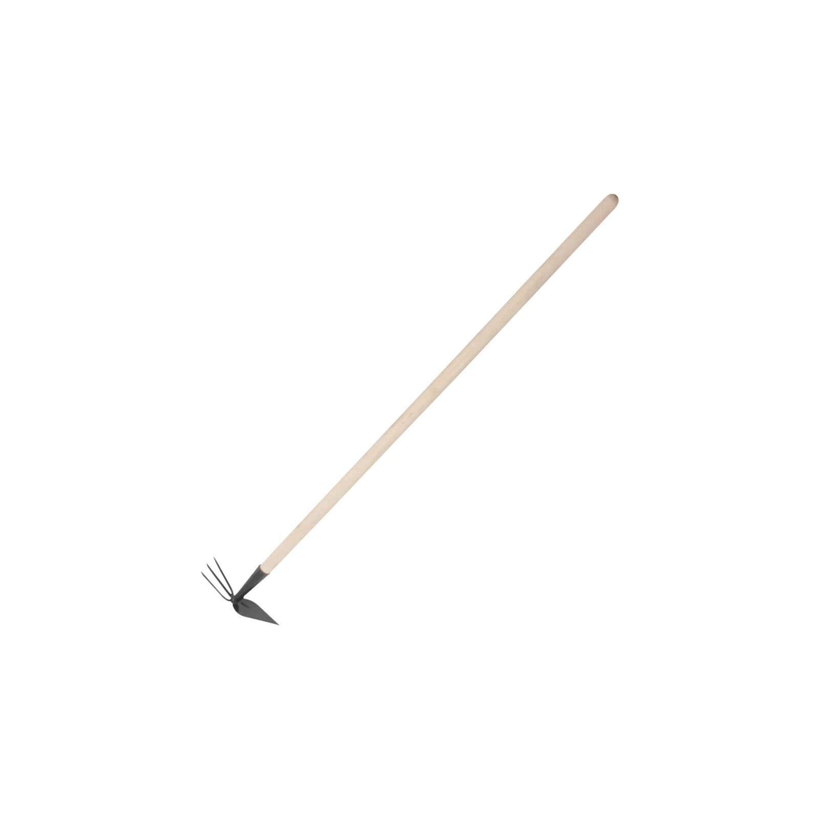 Motika v obliki srca POLSKA, 3-zobna z lesenim ročajem 110 cm