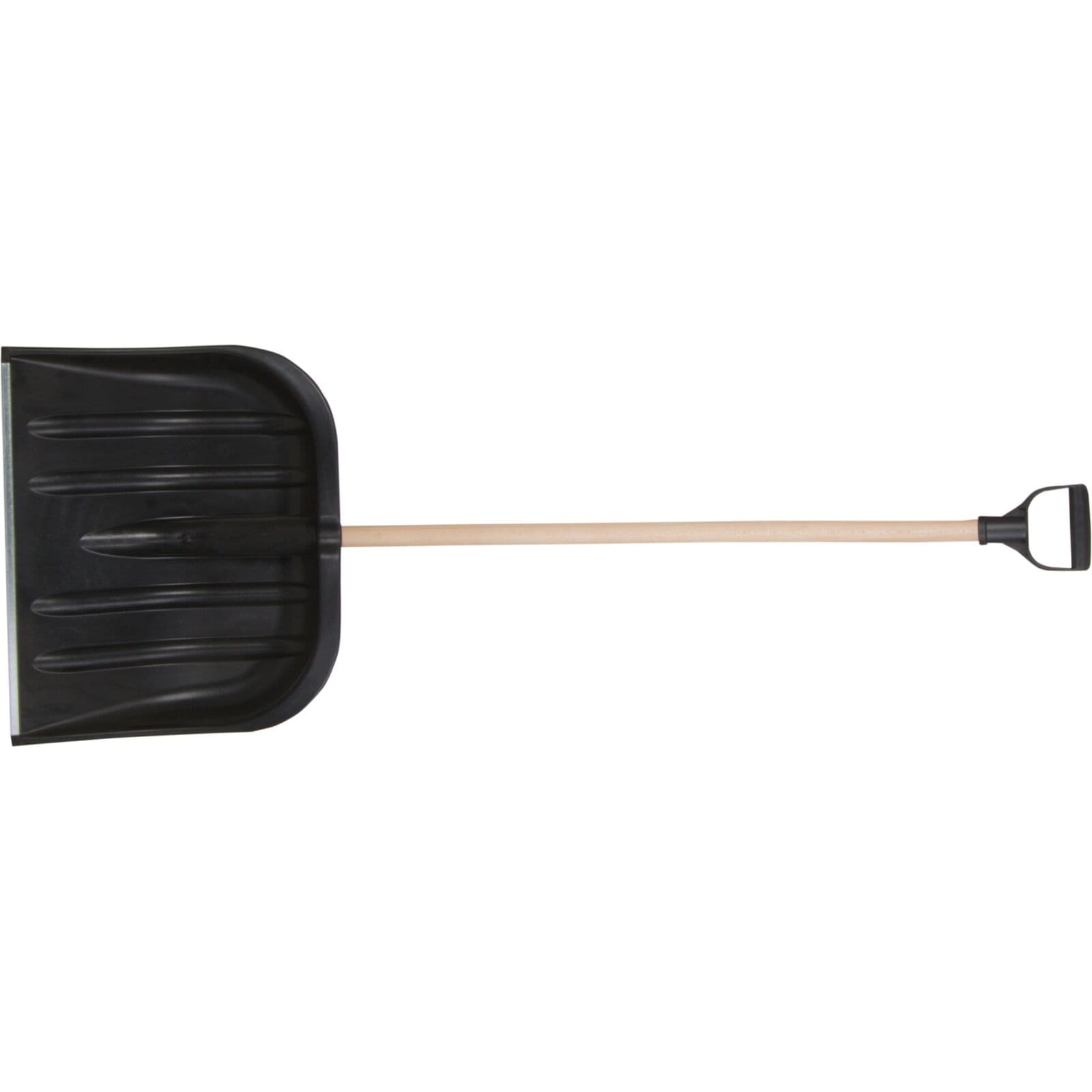 Snežna lopata, 485 mm, širina 395 mm, plastična, črna, ALU rob