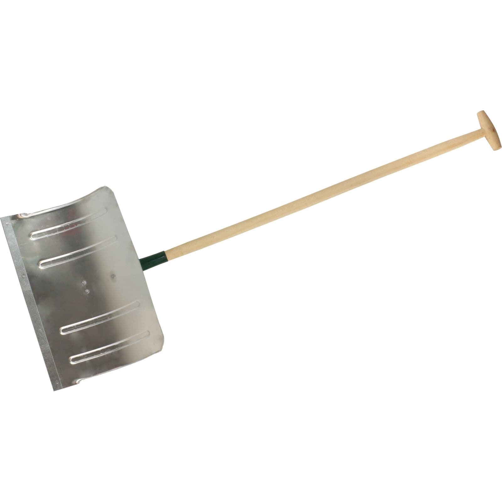 Snežna lopata, 480 mm, širina 310 mm, aluminij, leseni ročaj