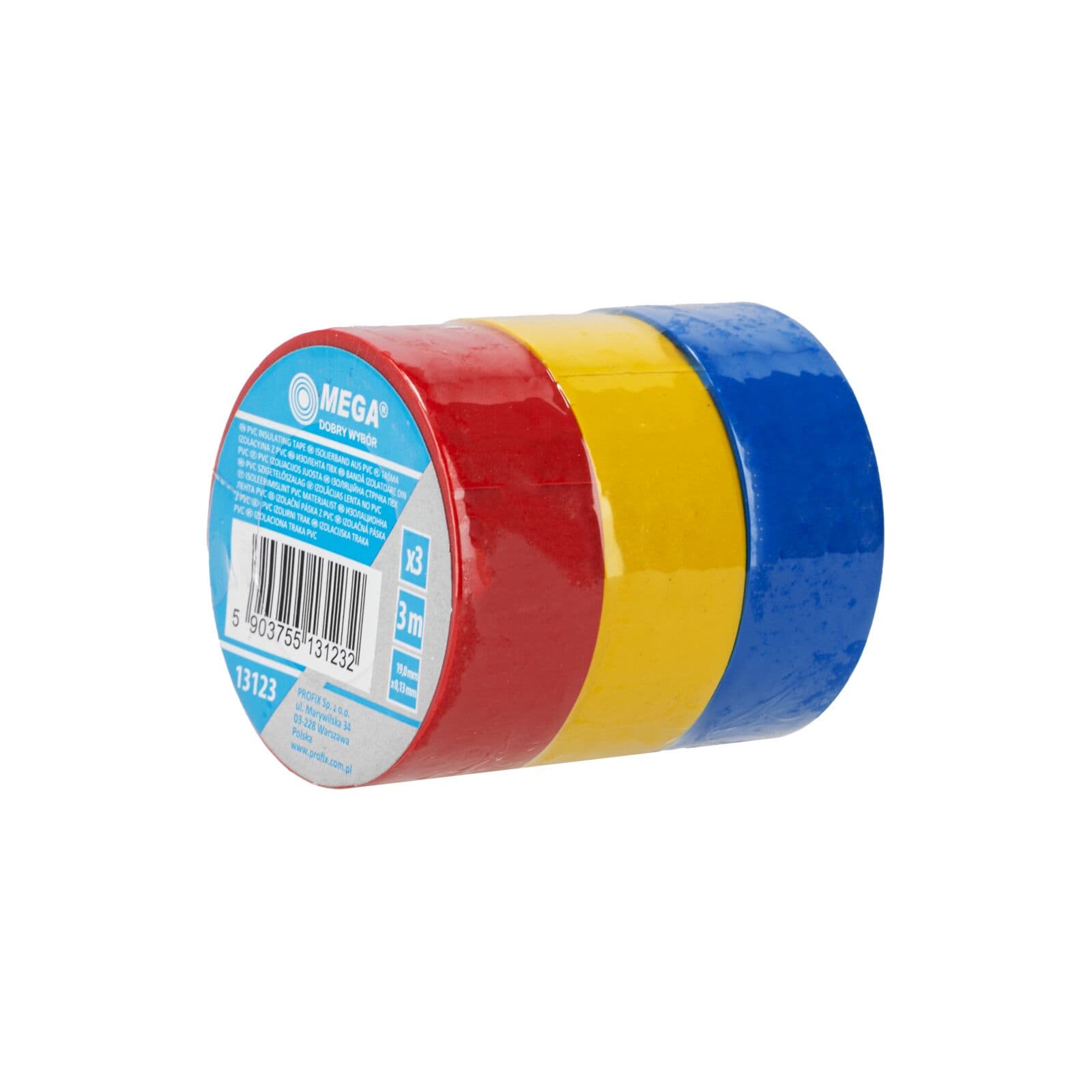 Set izolacijskih trakov PVC 19mm*0,13mm*3m, 3 kos