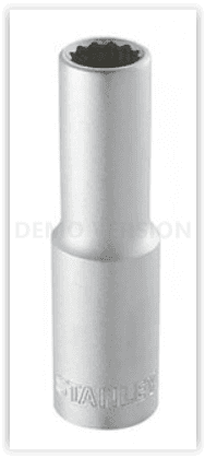 Stanley dolga nasadka 15 mm, 12 točk, 1/2"