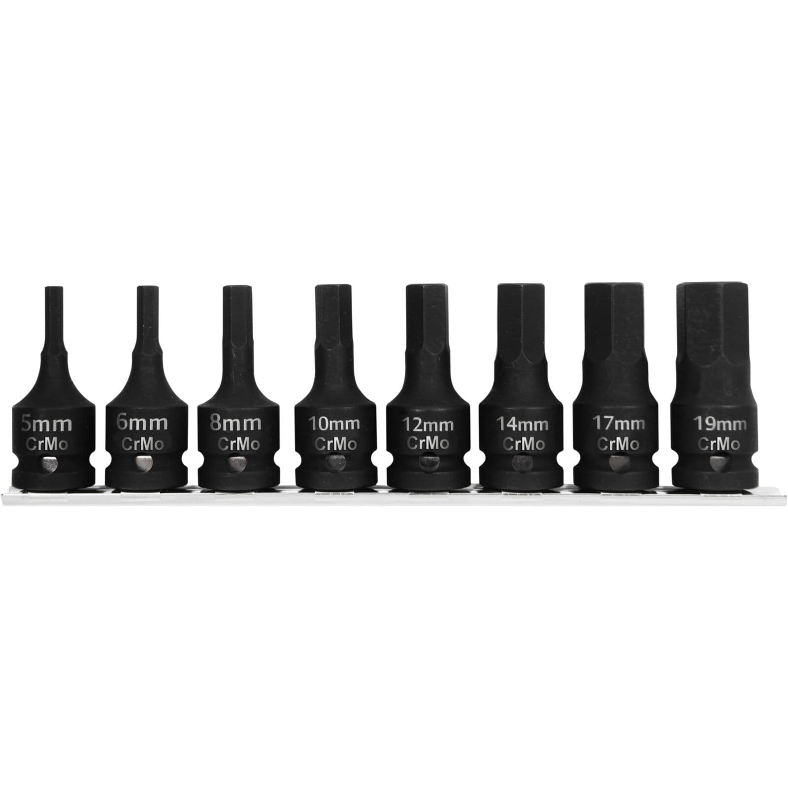 Set 8-delni udarnih bit nastavkov Proline 1/2" hex 5-19 mm, v škatli