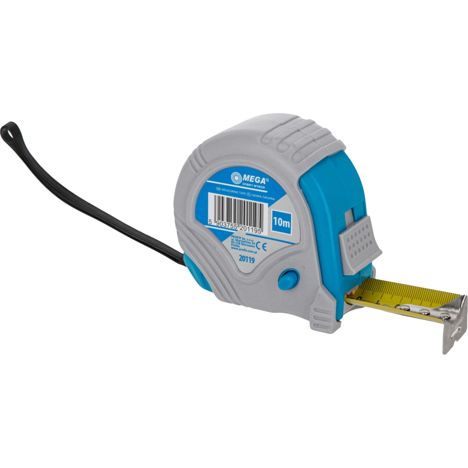 Mega Merilni trak 10m/32mm, gumiran, 3 zavori