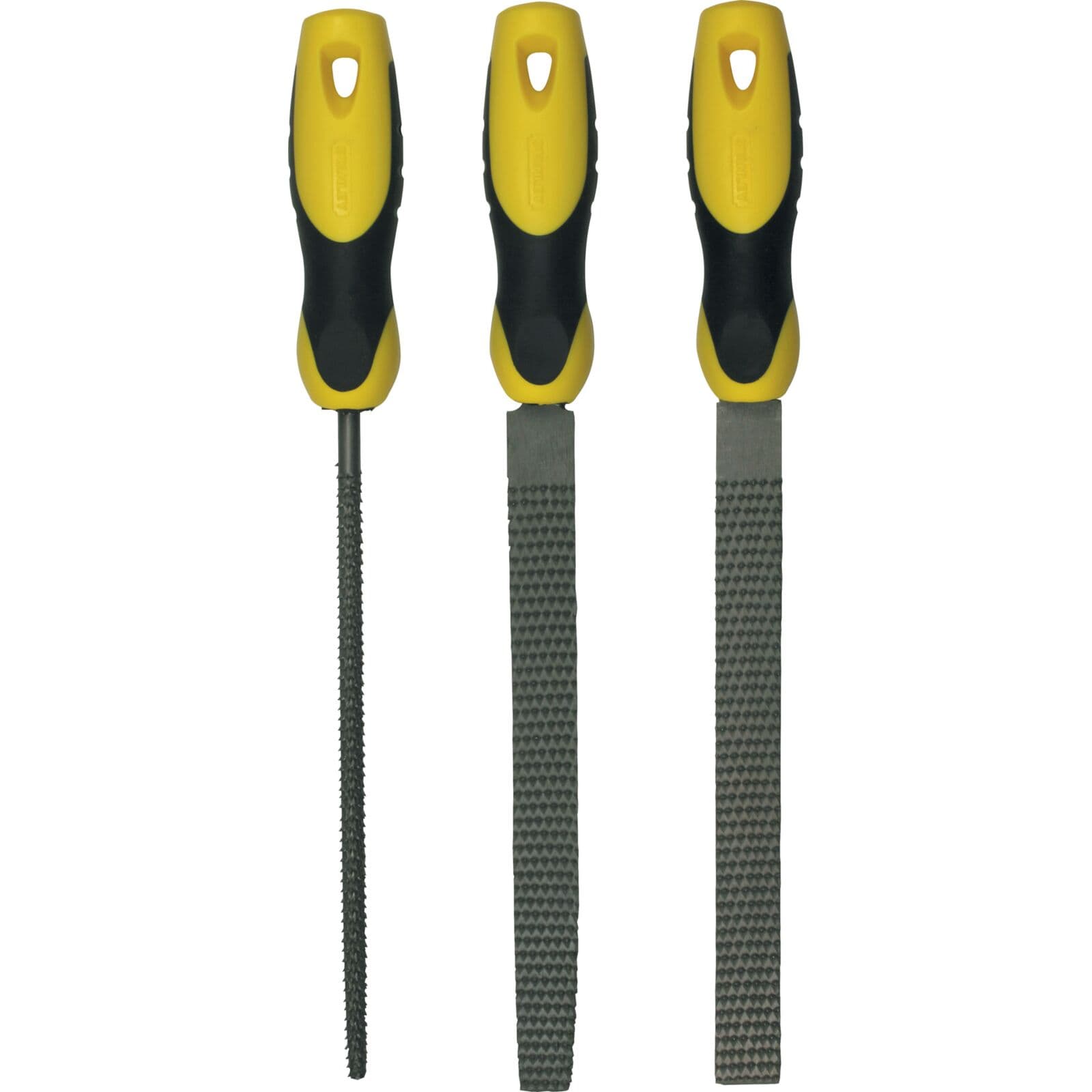 Set 3 "zdzierakov" Stanley (ploščati, polokrogli, okrogli) 200 mm
