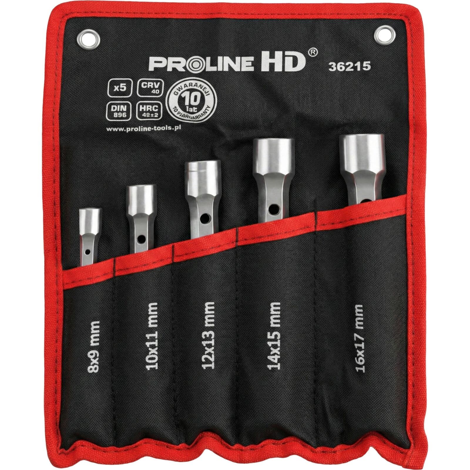 Proline set obojestranskih cevastih ključev 8x9-16x17 mm, 5 kosov
