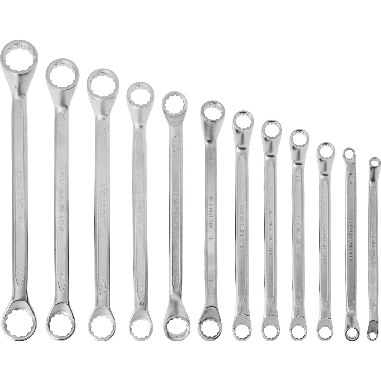 Dvo-glavi obročni ključi set 12 kos (6x7-30x32mm), Proline