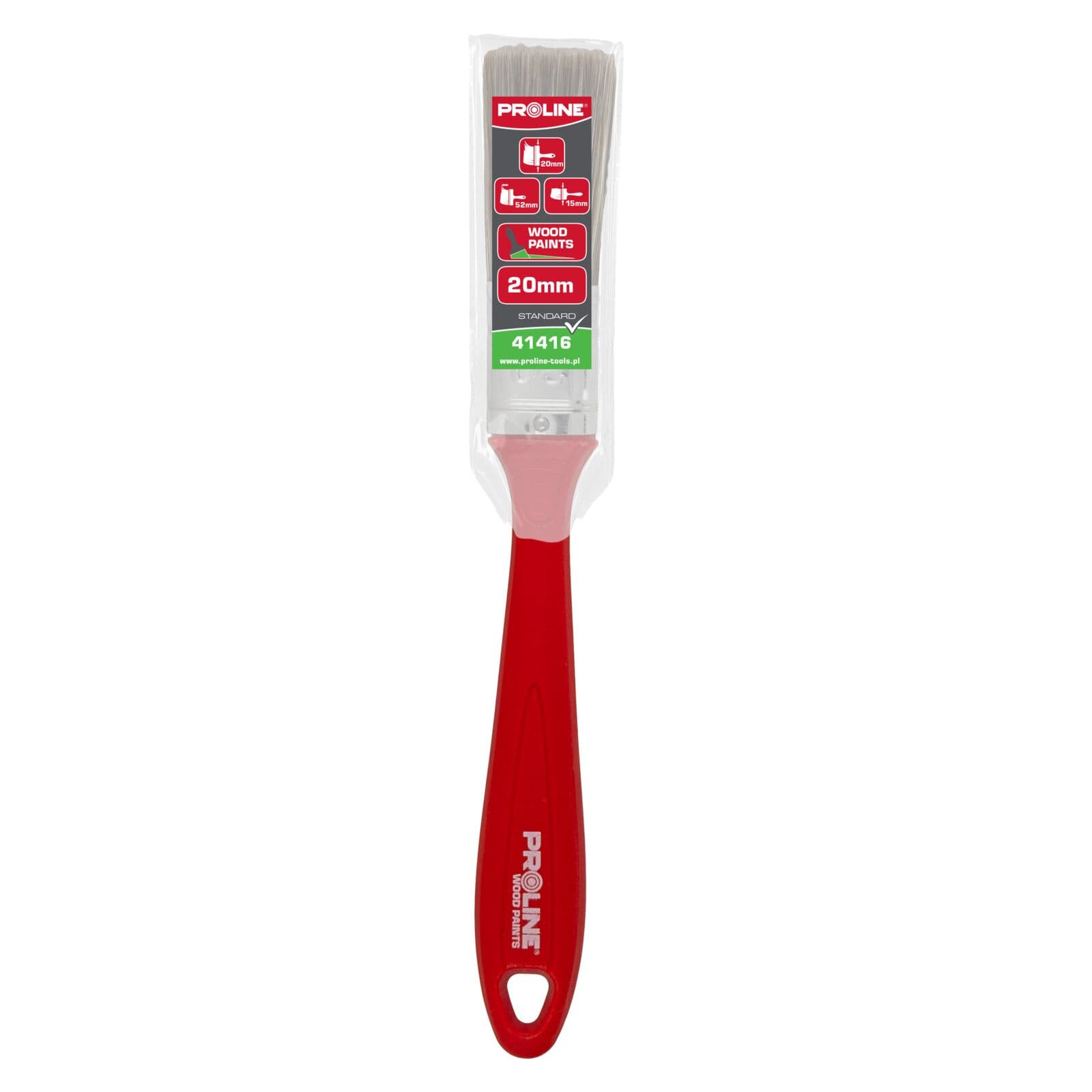 Proline Pędzel płaski standard 20mm, plastičen ročaj, za les