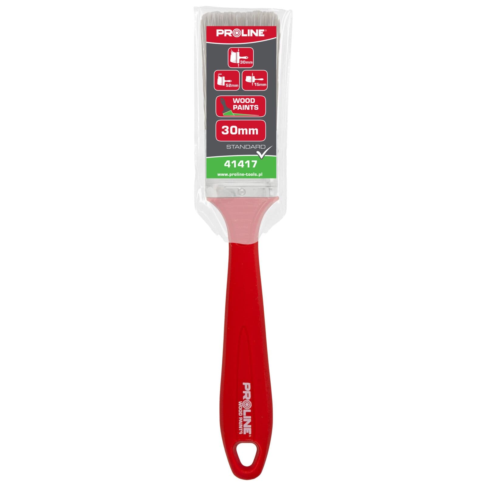 Proline Pędzel płaski standard 30mm, plastičen ročaj, za les