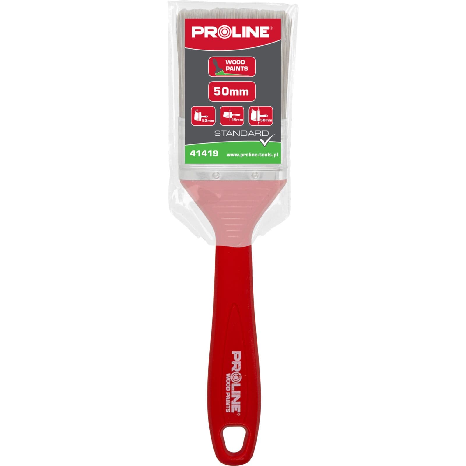 Proline Pędzel płaski standard 50mm, plastičen ročaj, za les