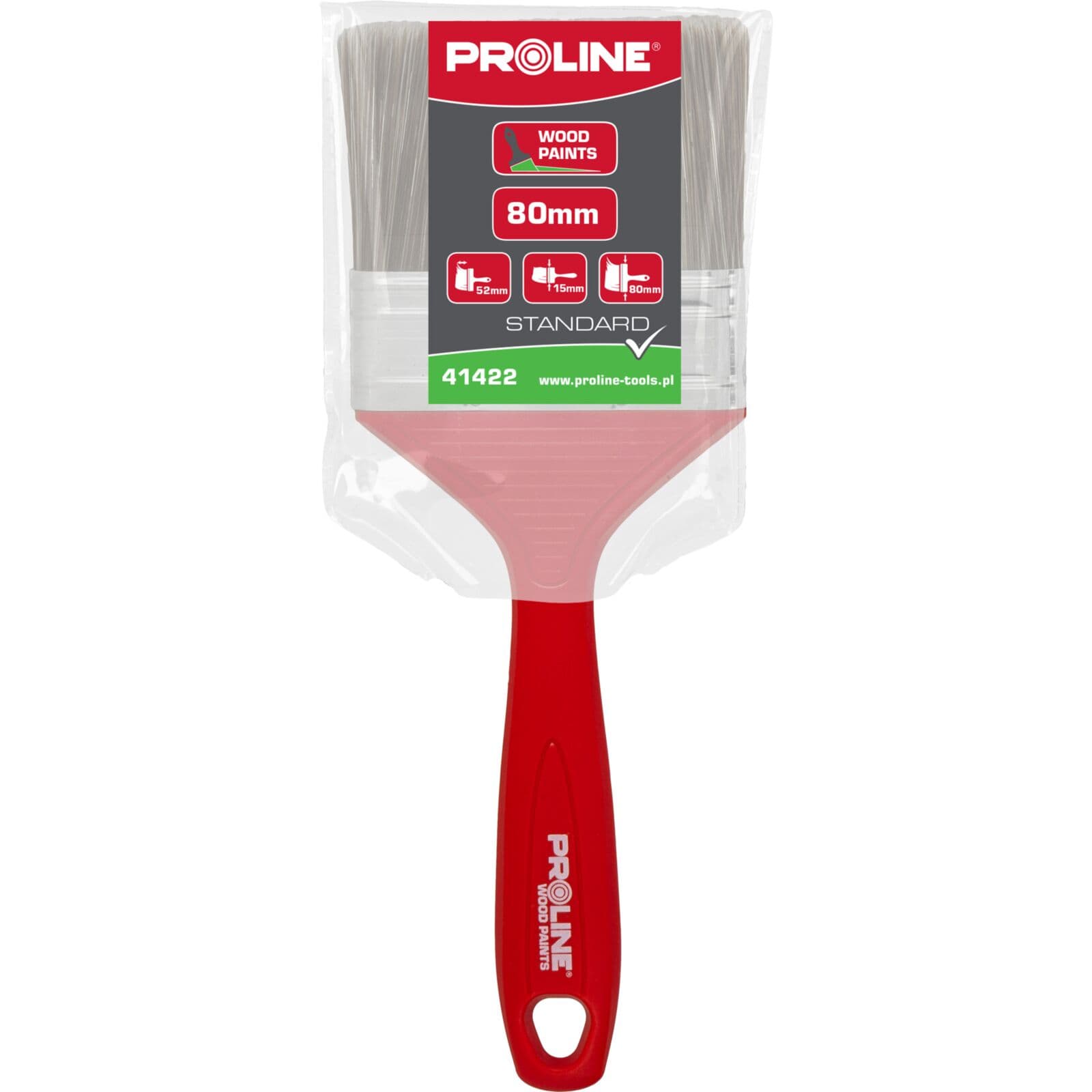 Proline Pędzel płaski standard 80mm, plastičen ročaj, za les