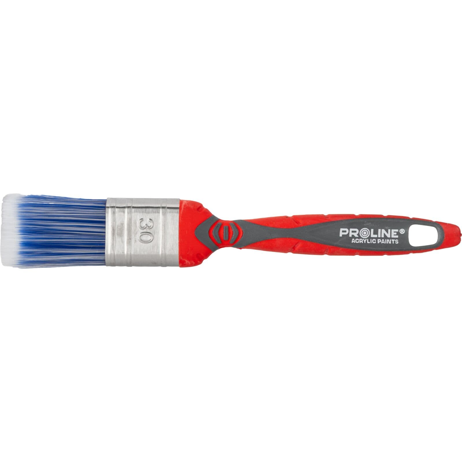 Proline Płaski čopič premium 30 mm, ročaj 2K-TPR, nerjavno jeklo, akril