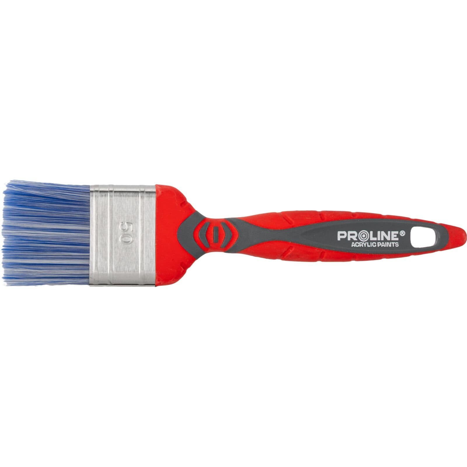 Proline Płaski čopič premium 50 mm, ročaj 2K-TPR, nerjavno jeklo, akril