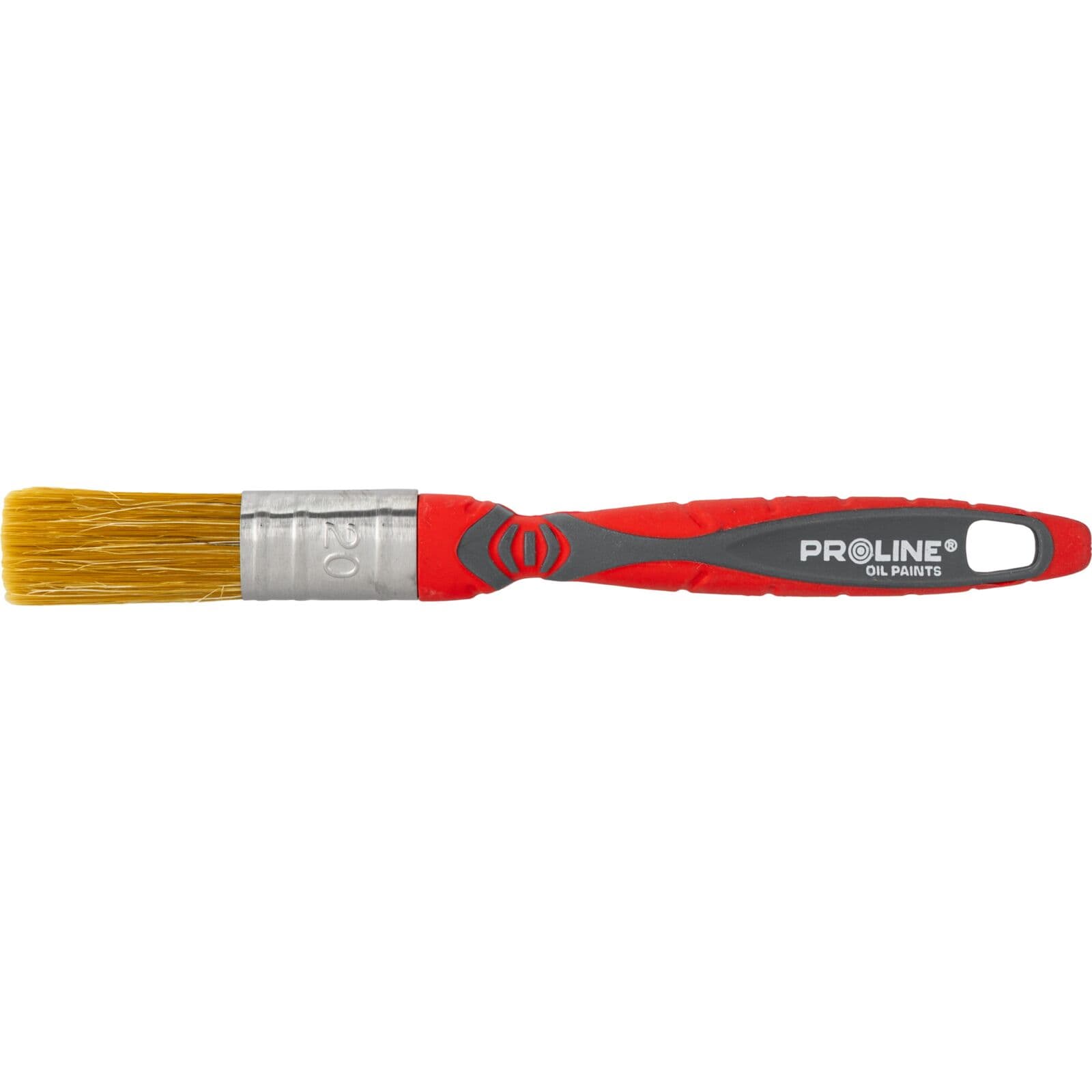 Proline Płaski čopič premium 20 mm, ročaj 2K-TPR, nerjavno jeklo, olje