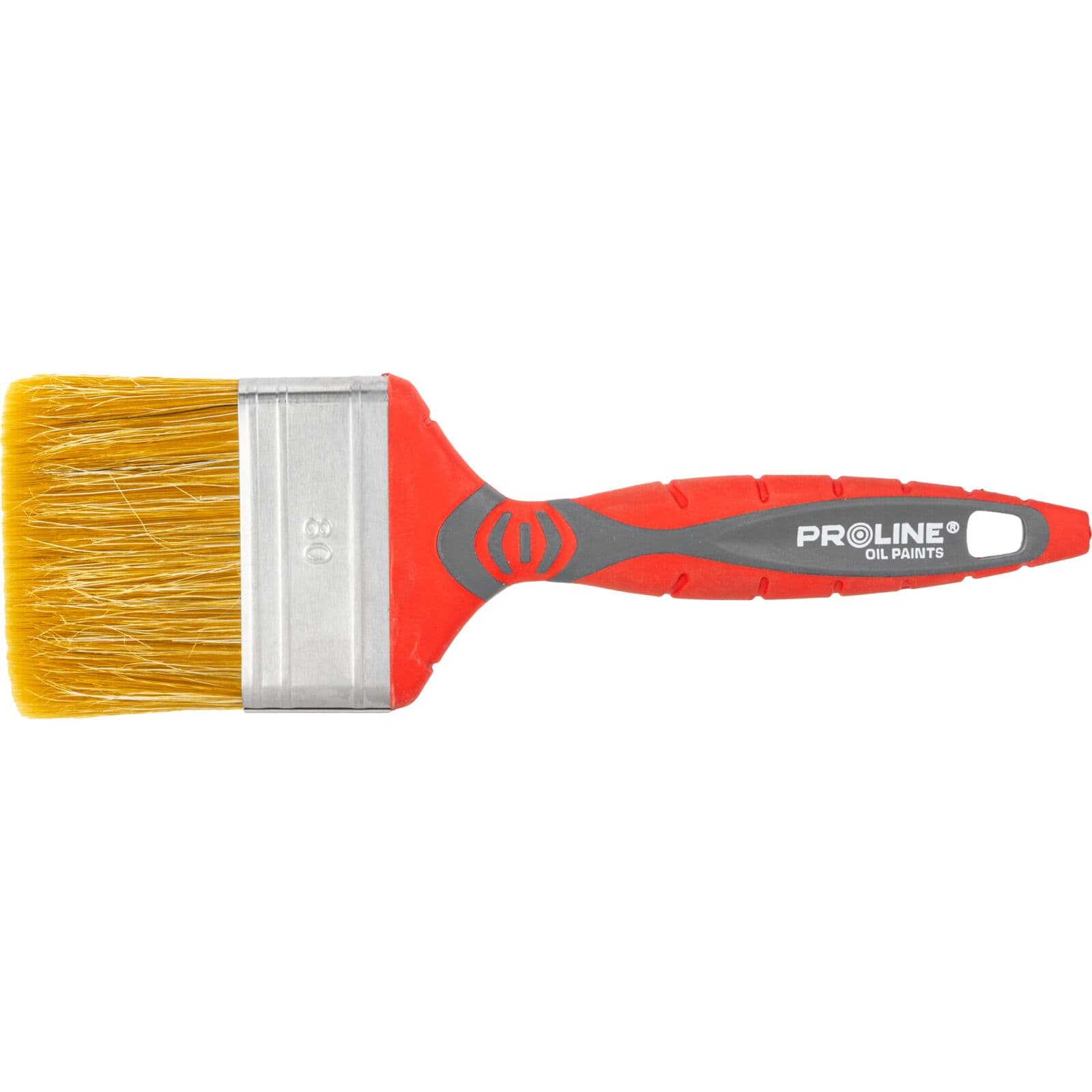 Proline Płaski čopič premium 80 mm, ročaj 2K-TPR, nerjavno jeklo, olje