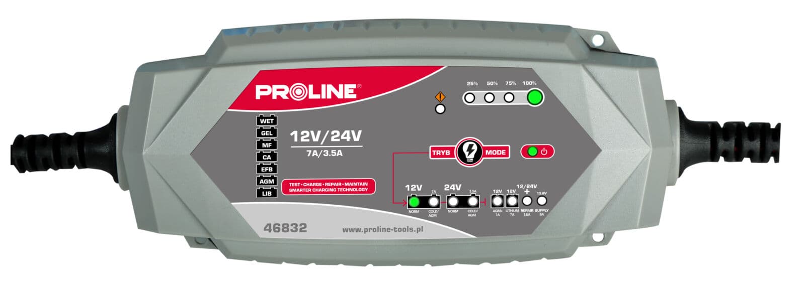 Inverterski polnilnik Proline 12V/24V, 7A/3.5A
