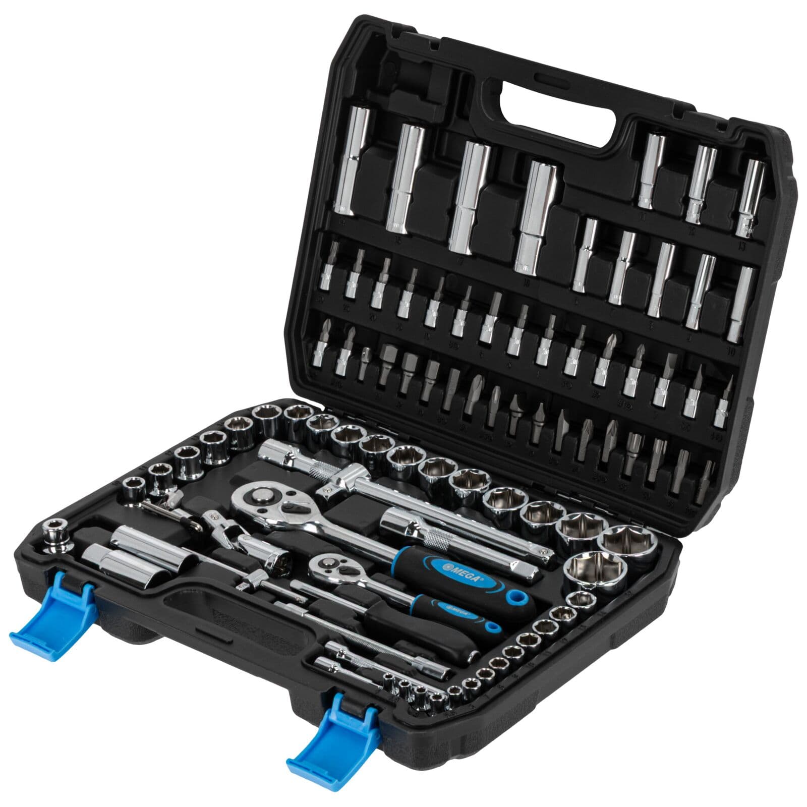 Set nasadnih ključev in nastavkov 94 kos (1/2", 1/4", 4-32mm)