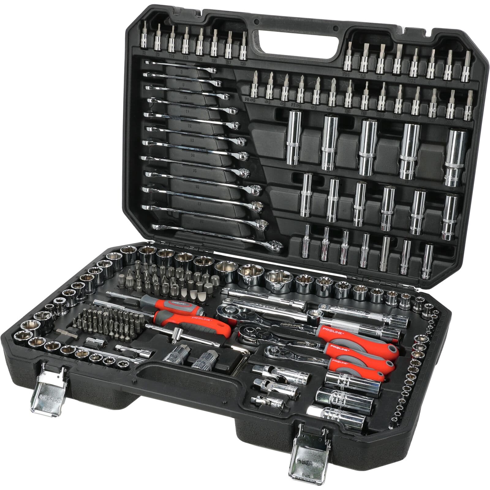 Set nasadnih ključev Proline 58216, 216 kos., 1/2", 3/8", 1/4"