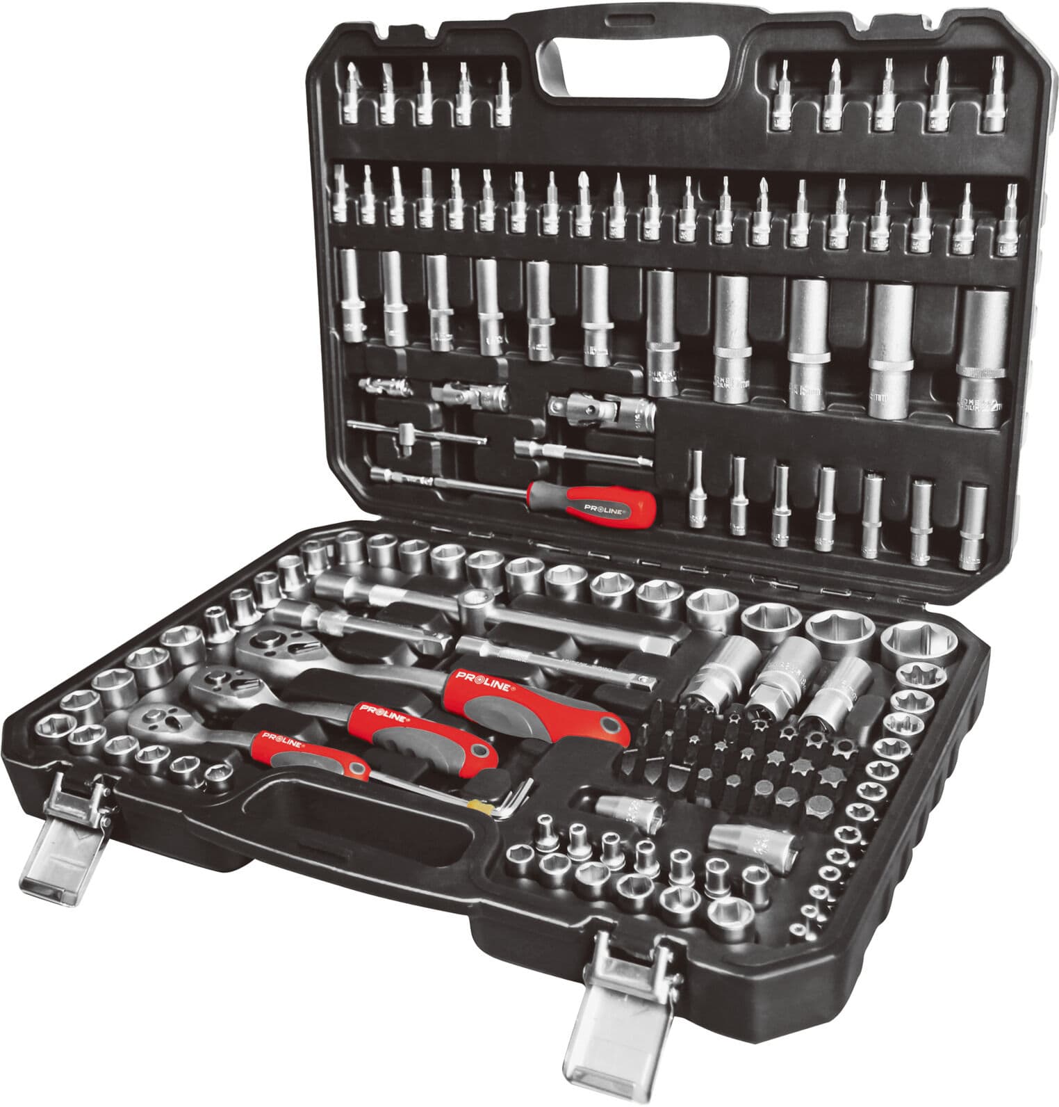 Set nastavkov in bitov Proline 150 kosov (1/4", 3/8", 1/2") CRV