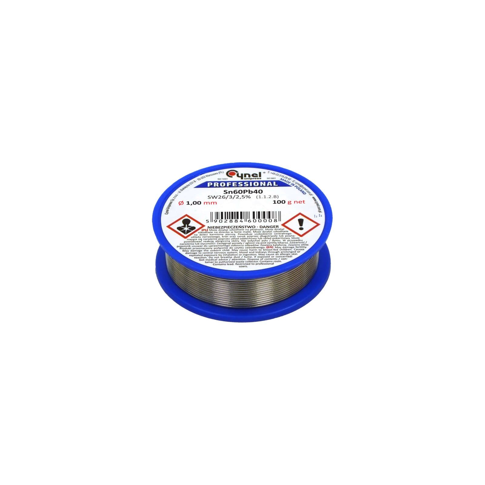 Spajkalna žica POLSKA LC60, fi=1,0 mm, 100 g