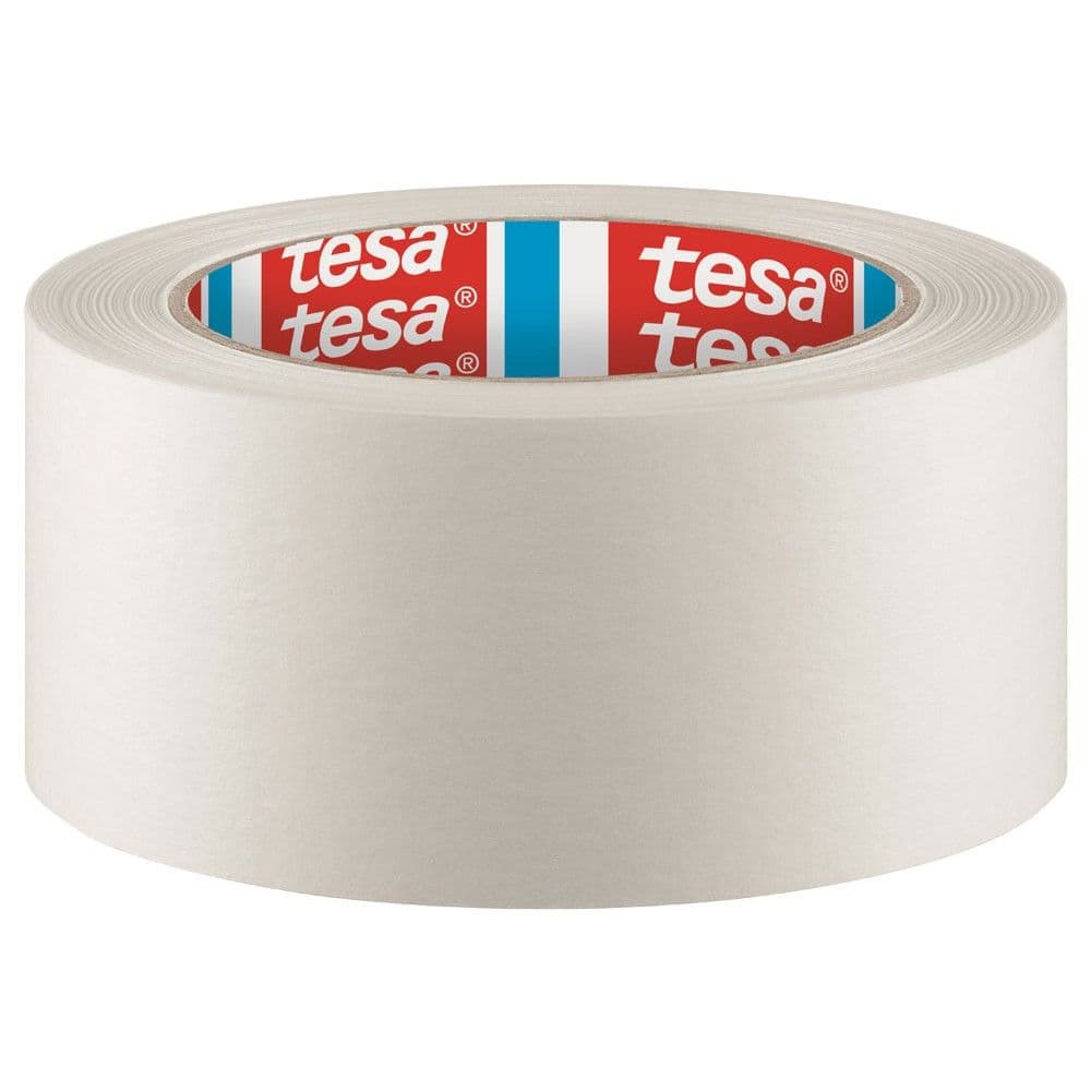 Tesa papirni paketni trak, 50 m x 50 mm, bela